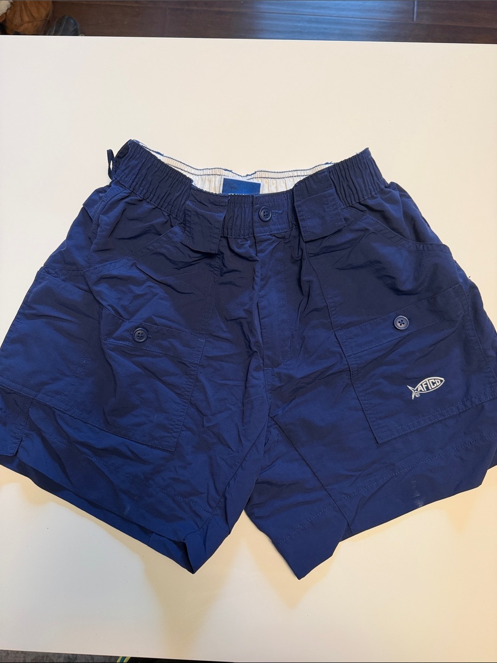 Navy AFTCO Shorts SZ 28